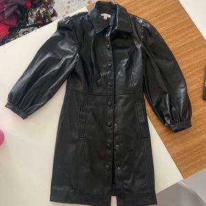 vintage faux leather topshop dress